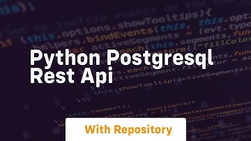 python postgresql rest api