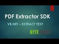 PDF Extractor SDK - VB.NET - Extract Text