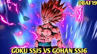 Pertarungan sengit Goku Ssj5 Vs Gohan mode Ssj6 badas - DBAF19