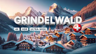 Grindelwald, Switzerland  / Winter 2024 / Walking Tour / 4K HDR