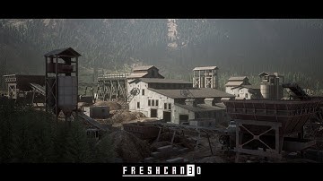 Level design in UE4 _ Quarry and Mountain Grassland Environment