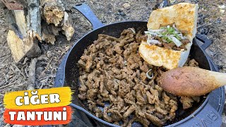 KAMPTA CİĞER TANTUNİ ✔️ NASIL YAPILIR👍 DOĞADA YEMEK TARİFİ ▶️ TURKISH STREET FOOD 🏕️ TANTUNI YAPIMI