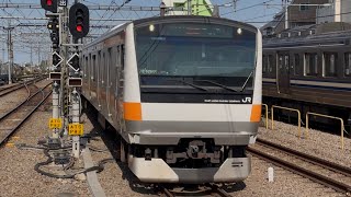 JR東日本E233系0番台T10編成 折り返し快速東京行きが高尾駅に到着