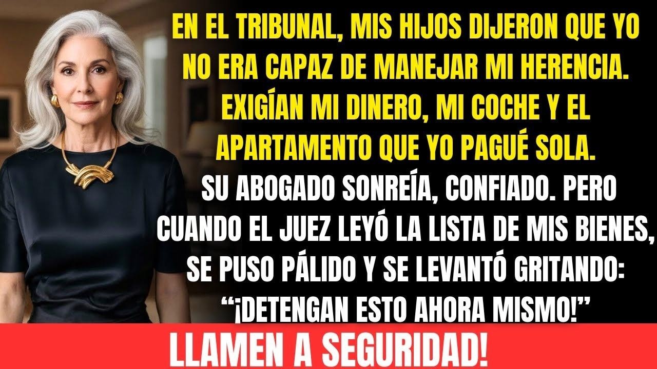 Mis hijos dijeron que yo era incapaz de cuidar mi herencia, hasta que el juez leyó mis bienes...