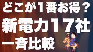 【徹底比較】新電力17社をランキング！5分で年5万円節約も可能！