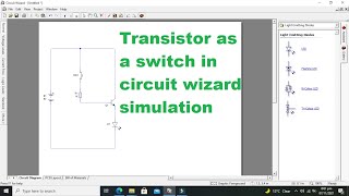 how to use transistor as a switch in circuit wizard