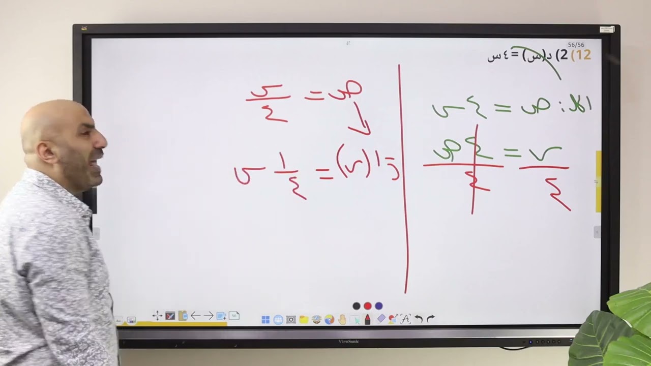 الصف الثانى الثانوى علمى فقط - جبر الدالة العكسية