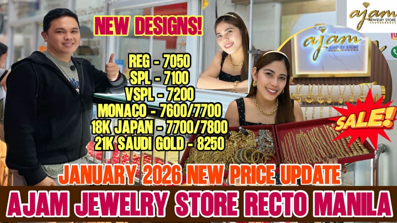 PRICELIST NG GOLD SA C.M RECTO "AJAM JEWELRY STORE" Trendy & Affordable 100% LEGIT *MUST WATCH* 2026