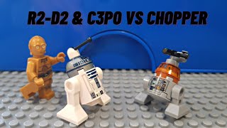 Lego Star Wars R2-D2 & C3PO VS Chopper