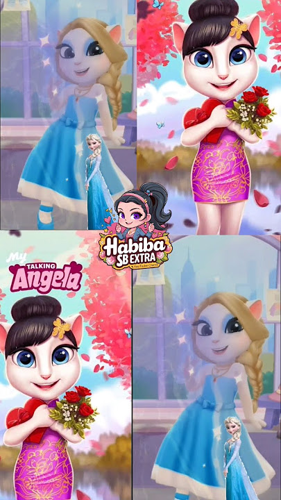 Elsa dress up #habibasb #habiba #talkingangela2 #viralshorts #elsa #nakiyo
