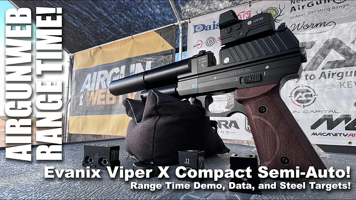 Evanix Viper X Compact Semi-Automatic PCP Pistol - Range time Demo, Data, and Steel Targets
