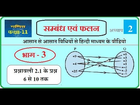 Class 11th Maths chapter 2 Relations and Functions (हिन्दी माध्यम ...