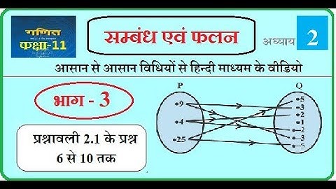 11th Maths Exercise 2.1, Myclassvideos Class 11 Maths Exercise 2.1,  11th maths Chapter 2 in Hindi,