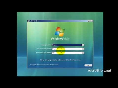 How to Format and Reinstall Windows Vista