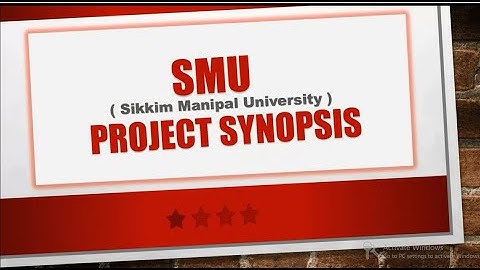 SMU Synopsis and  Project Help | SMU MBA BBA PROJECT SYNOPSIS #SMUProjectSynopsis