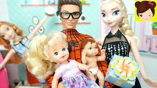 El Cumpleaños de Elsa  Historia con Las Bebes, Spiderman, Hans y Villanos de Disney