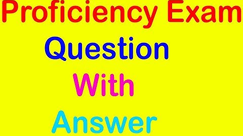 Proficiency Exam Question with answer in Kushal Yuva Program (KYP)