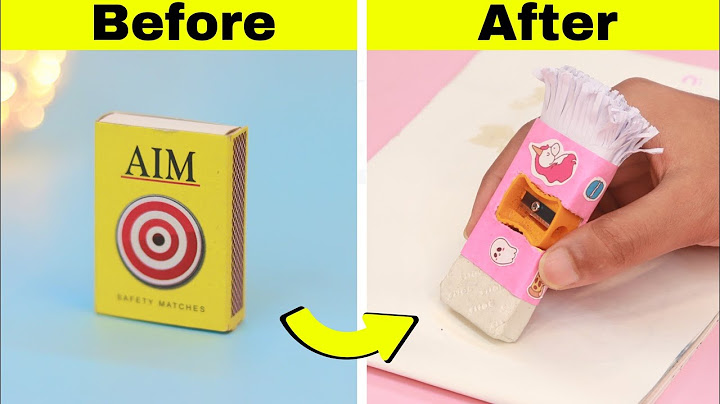 DIY 3 in 1 sharpener, brush and eraser from matchbox || Make sharpener with eraser and brush