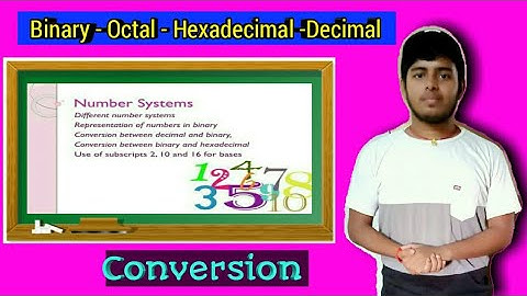 Binary decimal octal hexadecimal conversions in hindi | Computer Number systems | Aniket Singh