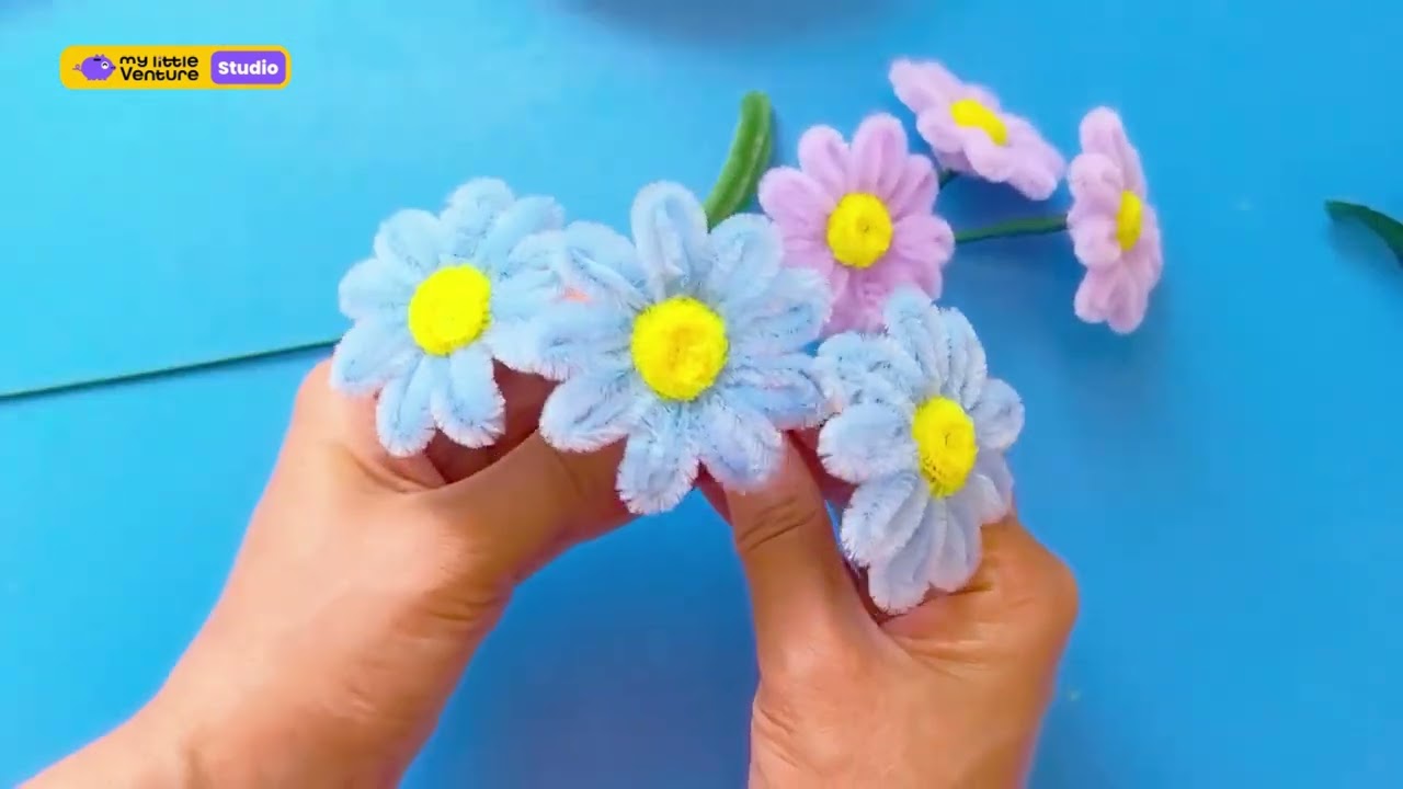 Easy Kid DIY Craft - Daisy Bouquet