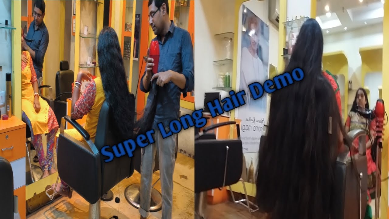 Super Long Hair Demo|Long Hair Play|Long Hair Massage|Dev Hairstylist