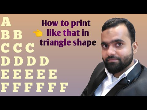 Print Alphabet in triangle shape in C++language l