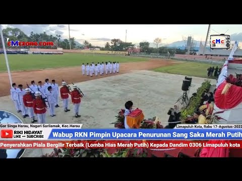 Wakil Bupati Limapuluh Kota RKN Pimpin Upacara Penurunan Sang Saka Merah Putih