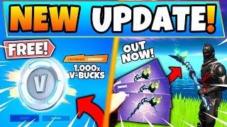 *NEW* FREE VBUCKS and MINTY PICKAXE OUT NOW in Fortnite! (Battle Royale Update)