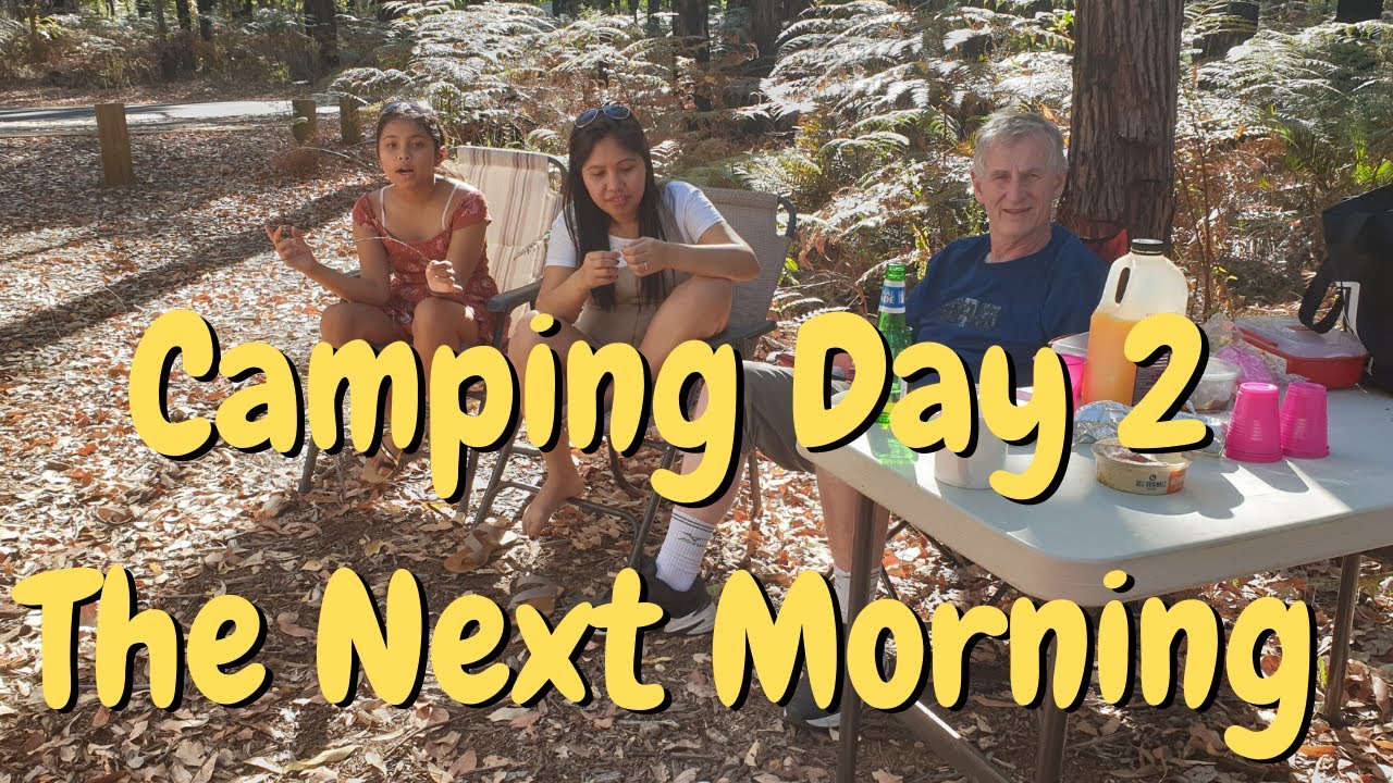 Day Two Camping at Potters The morning after and flying the