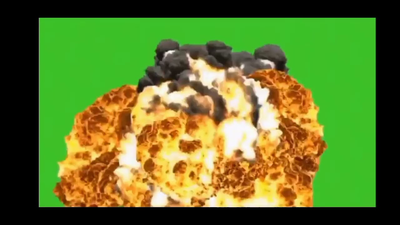 Big explosion Meme Green Screen