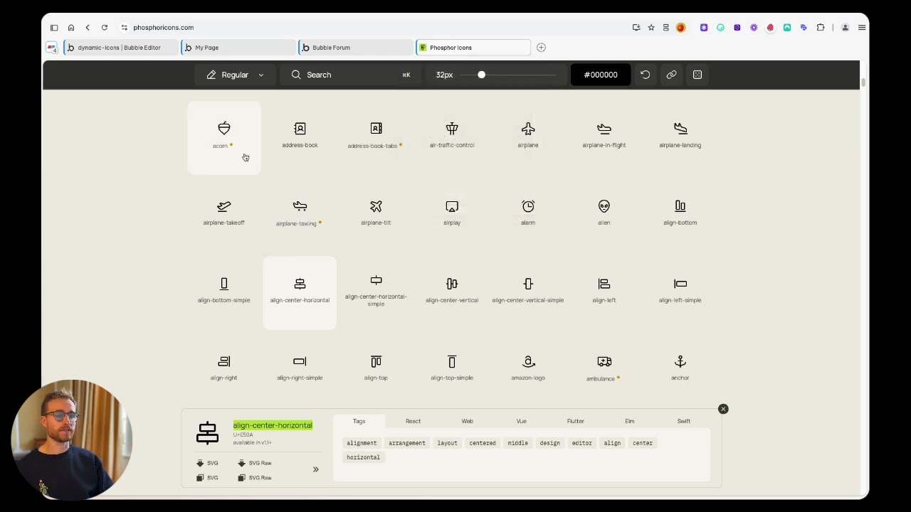 How to get dynamic icons in Bubble