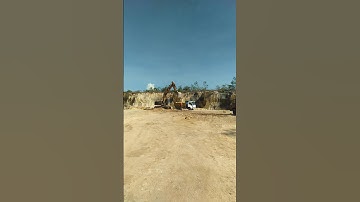 excavator CATERPILLAR works in the excavation of landfill mines | #short