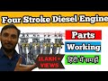 Four stroke Diesel engine working in hindi || how diesel engine works || working of diesel engine