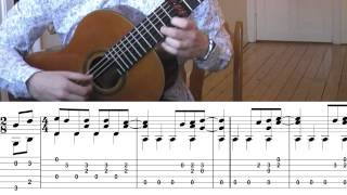 The Beatles - Here Comes The Sun - Tabs (Fingerstyle Classical Guitar Lesson Cover by Jonas Lefvert) screenshot 3