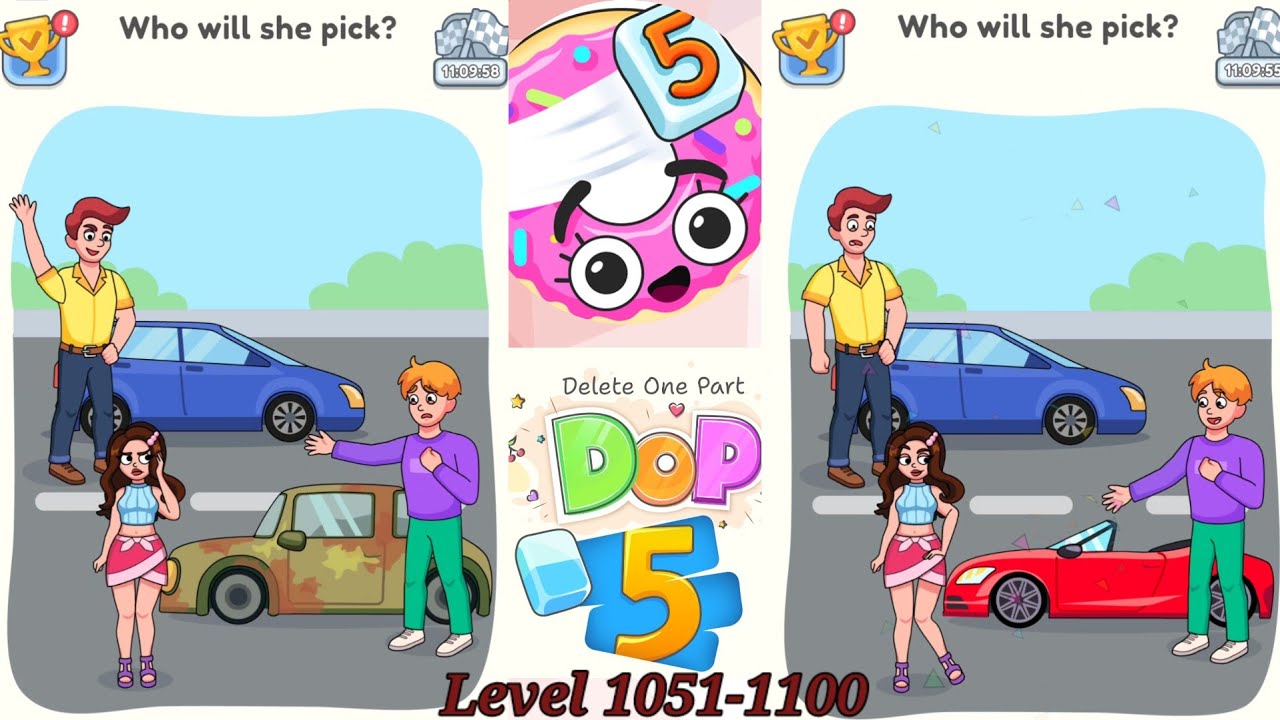 DOP 5: Delete One Part- Levels 1051-1100🌞Funny DOP Puzzle Gameplay ...