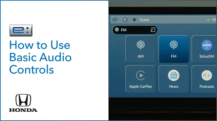 Honda Prologue I How to Use Basic Audio Controls