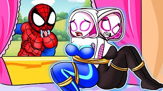 Spiderman And Cute Love On The Beach With Gwen Stacy!!! - Marvel Spidey Amazing Friends Animation.