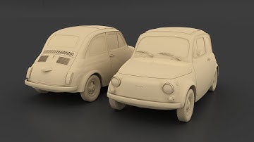 Timelapse: Hard Surface Modeling 1973 Fiat 500 in Blender 2.75a