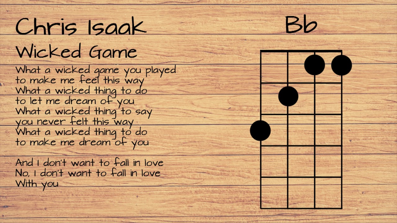 bassin Shaded eksegese Chris Isaak - Wicked Game UKULELE TUTORIAL W/ LYRICS - YouTube