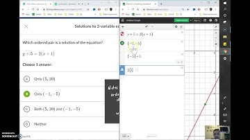 Solutions to 2-variable equations | Math Hacks Example Video