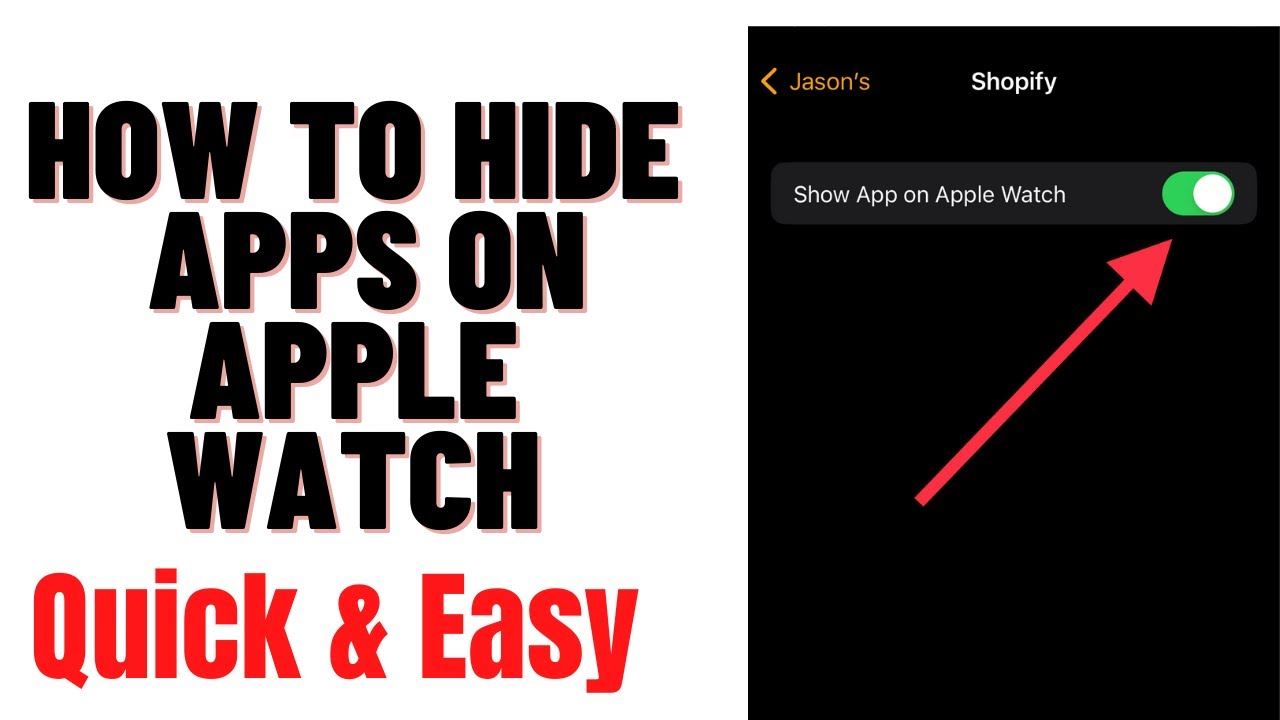 HOW TO HIDE APPS ON APPLE WATCH 2024 - YouTube