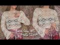 Floral lace crochet summer sweater  in depth tutorial