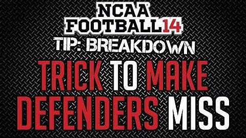 Madden 25 Tips / NCAA 14 : Tips : Trick To Make Defenders Miss