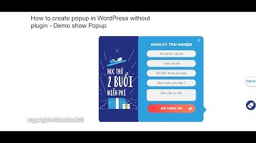 How to create popup in WordPress without plugin - Demo show Popup