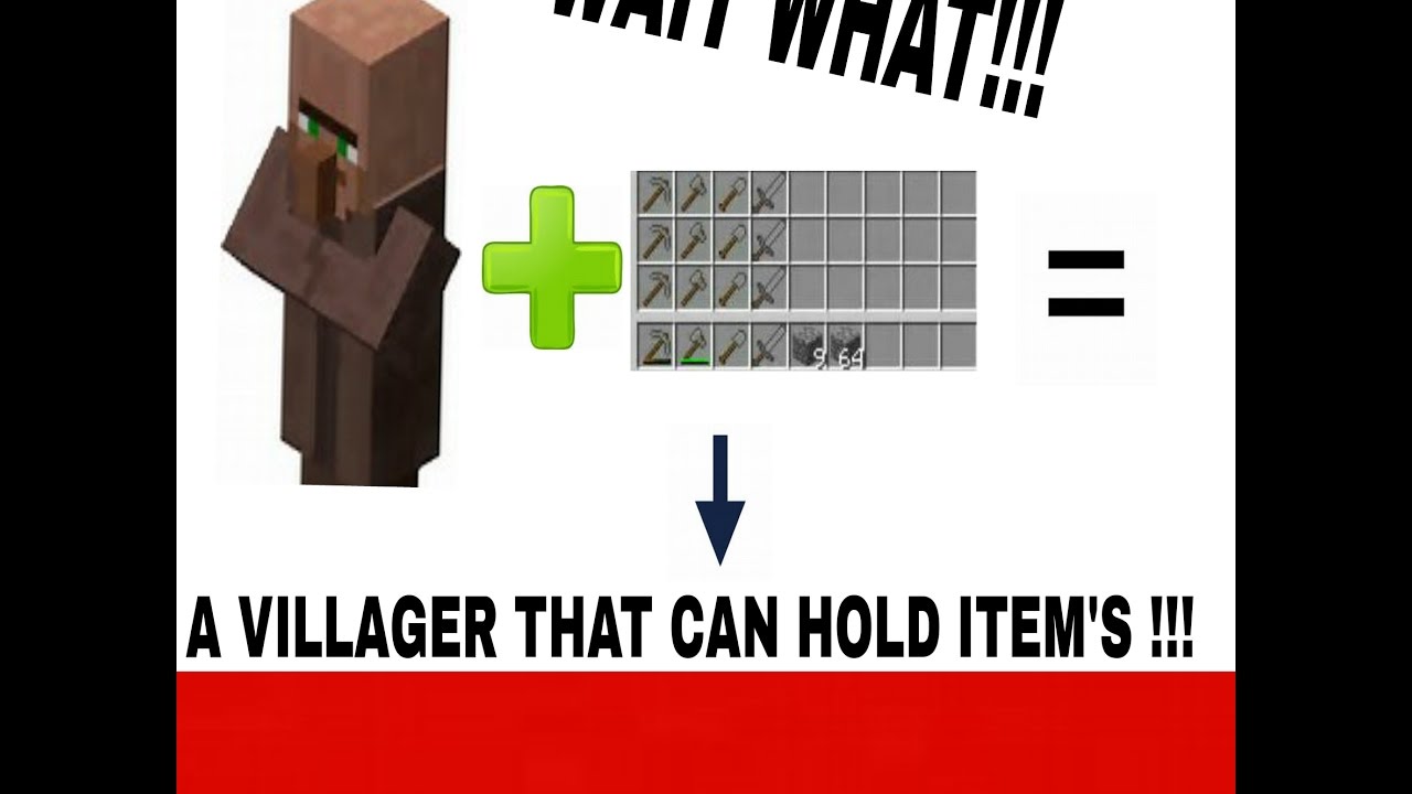 How to make villagers hold items for you YouTube