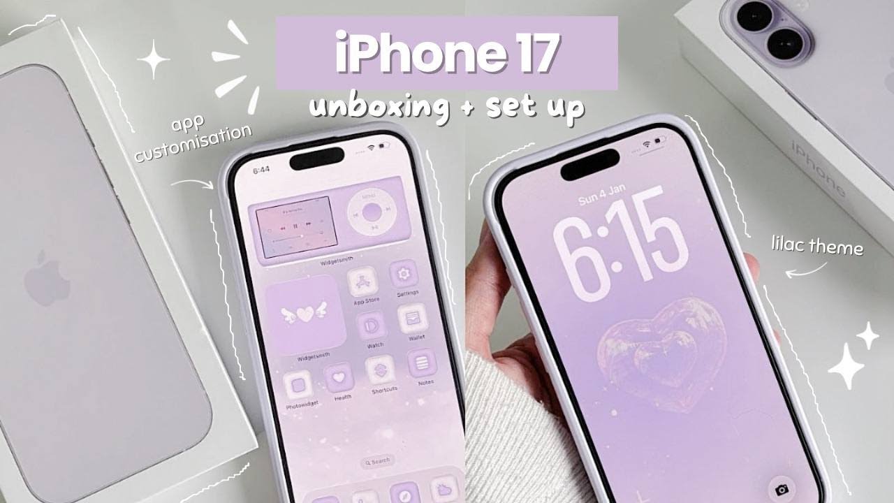 ♡ iPhone 17 aesthetic unboxing + cute customisation ☁️ | accessories