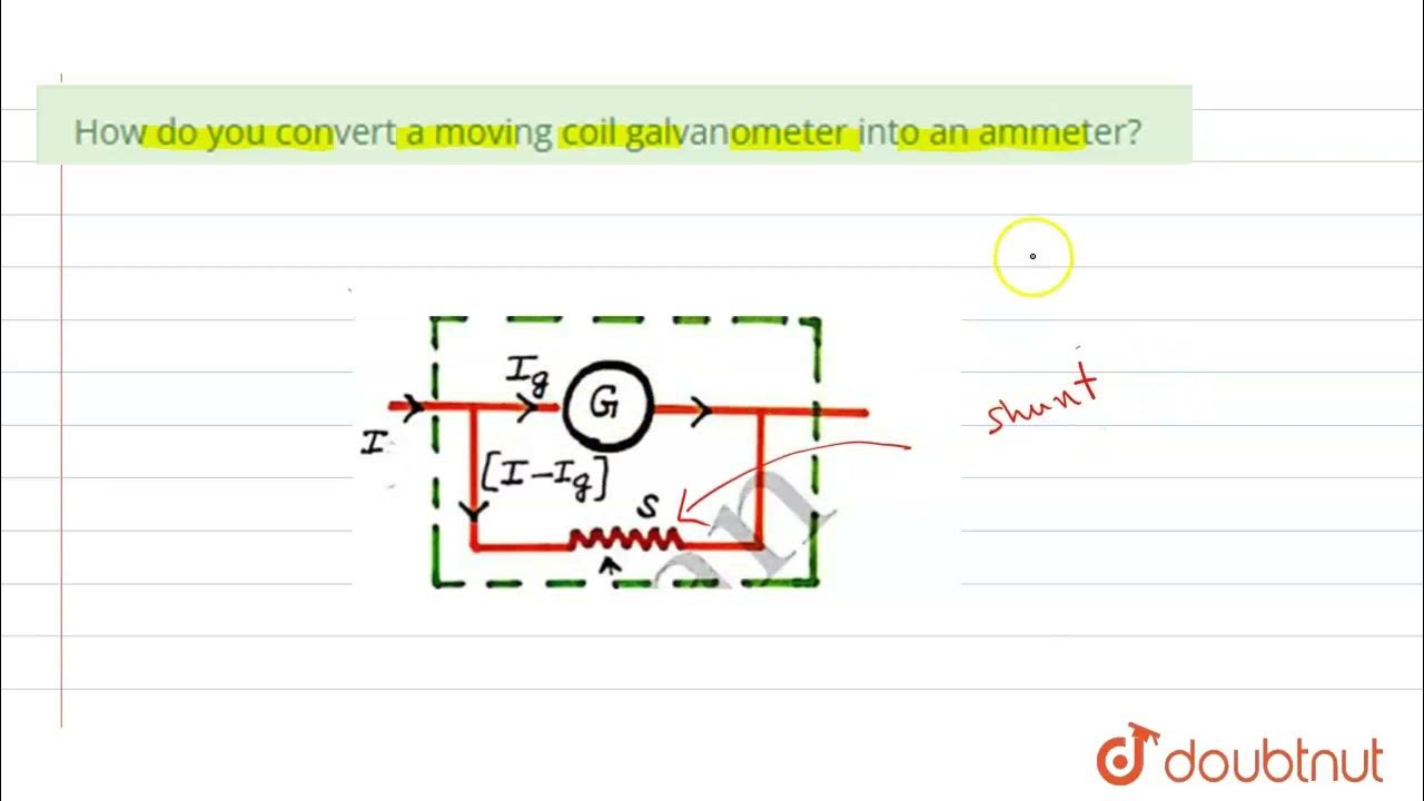 How do you convert a moving coil galvanometer into an ammeter? 12