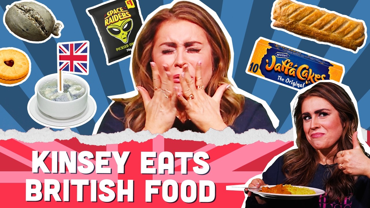 Kinsey Schofield Tries BRITISH Food, Snacks And Drinks In LONDON