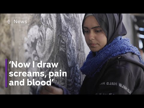 Palestinian artist paints Gaza's loss