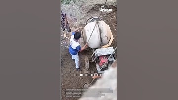 Diy crane: pouring cement with a makeshift system